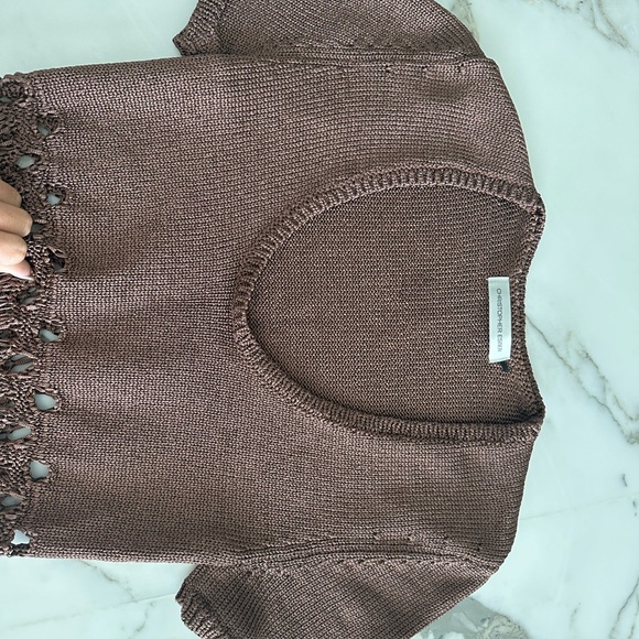 NEW Christopher Esber Crochet Knit Short Sleeve Dress - Picture 5 of 5